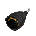 logilink lps104 power cord extension 3m textile cable black extra photo 2