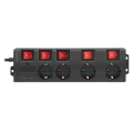 logilink lps251 socket outlet 4 way with 5 switches 15m black extra photo 1