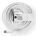 nedis csgt40000wt100 antenna cable rf male to rf female 10m white extra photo 2