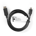 nedis ccgt37100bk20 displayport male to hdmi male cable 2m extra photo 2
