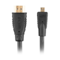 lanberg hdmim hdmi microm v14 cable 1m 4k 3d black extra photo 1