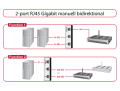 delock 87673 switch rj45 10 gbps 2 port manual bidirectional extra photo 1