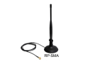 delock 88413 wlan 80211 b g n antenna rp sma 4 dbi omnid flex joint with magnetic stand extra photo 1