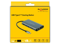 delock 87683 usb type c docking station 4k hdmi dp usb 30 sd lan pd 30 extra photo 2