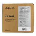 logilink pc0089 pci express card usb 32 gen2x1 1x usb c pd 30 1x usb 30 extra photo 2