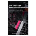 baseus transparent series type c multifunctional hub type c to 2x type c2 2x usb 30 4k hd red extra photo 2