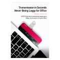 baseus transparent series type c multifunctional hub type c to 2x type c2 2x usb 30 4k hd red extra photo 4