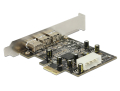 delock 89153 pci express card 2 x external firewire b 1 x external firewire a extra photo 1