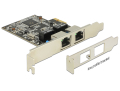 delock 89346 pci express x1 card 2 x rj45 gigabit lan rtl8111 extra photo 1