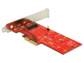 delock 89577 pci express x4 card 1 x internal nvme m2 key m 110 mm with heat sink extra photo 2