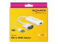delock 62460 vga to hdmi adapter with audio white extra photo 2
