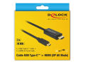 delock 85291 cable usb type c male hdmi male dp alt mode 4k 60 hz 2 m black extra photo 2