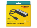 delock 62535 usb 30 external hub 3 port 1 slot sd card reader extra photo 2
