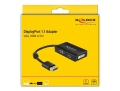 delock 62656 adapter displayport 11 male vga hdmi dvi female passive black extra photo 2