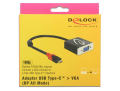 delock 62994 adapter usb type c male vga female dp alt mode extra photo 2