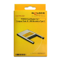 delock 91052 pcmcia card reader 2 in 1 compact flash i ii ibm microdrive typ ii pc card extra photo 1