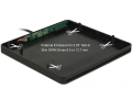 delock 42604 external enclosure for 525 slim sata drives 95 127 mm to usb a male extra photo 1