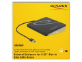 delock 42604 external enclosure for 525 slim sata drives 95 127 mm to usb a male extra photo 2