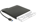 delock 42602 external enclosure for 525 slim sata drives 127 mm to usb type a male extra photo 1