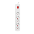 natec nsp 1721 bercy 400 5x french outlets surge protector white 3m extra photo 1