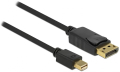 delock 83480 cable mini displayport 12 male displayport male 4k 60 hz 70 m extra photo 1