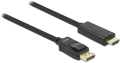 delock 82587 cable displayport 11 male high speed hdmi a male passive 2 m black extra photo 1