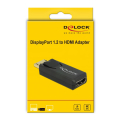 delock 65573 adapter displayport 12 male hdmi female 4k active black extra photo 2