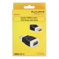 delock 65586 adapter hdmi a male vga female with audio extra photo 1