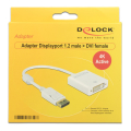 delock 62600 adapter displayport 12 male dvi female 4k active white extra photo 1