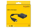 delock 65512 adapter hdmi a male vga female black extra photo 2