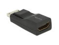 delock 65685 adapter displayport 12 male hdmi female 4k passive black extra photo 1