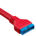 corsair diy cable premium sleeved i o cable extension kit red extra photo 5
