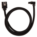 corsair diy cable premium sleeved sata data cable set 90 connectors black 60cm extra photo 1