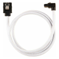 corsair diy cable premium sleeved sata data cable set 90 connectors white 60cm extra photo 1