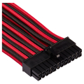 corsair diy cable premium individually sleeved atx 24 pin type4 gen4 red black extra photo 1
