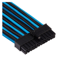 corsair diy cable premium individually sleeved atx 24 pin type4 gen4 blue black extra photo 1