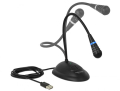 delock 65871 usb gooseneck microphone with base and mute on off button extra photo 1