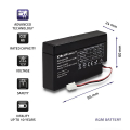 qoltec 53029 agm battery 12v 08ah max 12a extra photo 2