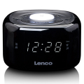 lenco cr 12bk clock radio with night light black extra photo 1