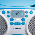 lenco scd 200bu portable radio cd mp3 player with usb blue extra photo 2