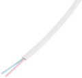 lanberg flat telephone cable 2 wires 100m white extra photo 1