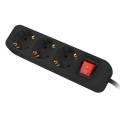 lanberg power strip 3 sockets schuko with circuit breaker copper cable 15m black extra photo 3