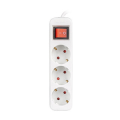 lanberg power strip 3 sockets schuko with circuit breaker copper cable 15m white extra photo 2
