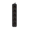 lanberg power strip 5 sockets schuko quality grade copper cable 3m black extra photo 2