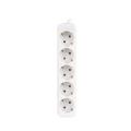 lanberg power strip 5 sockets schuko quality grade copper cable 3m white extra photo 2