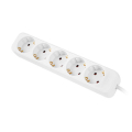 lanberg power strip 5 sockets schuko quality grade copper cable 3m white extra photo 3