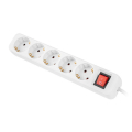 lanberg power strip 5 sockets schuko with circuit breaker copper cable 3m white extra photo 3