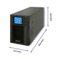 qoltec 53042 ups on line pure sine wave 1000va 800w lcd extra photo 5