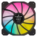 corsair icue sp140 rgb elite 140mm pwm fan  dual fan kit with lighting node core extra photo 2