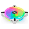 corsair icue ql120 rgb 120mm pwm white fan  triple fan kit with lighting node core extra photo 1